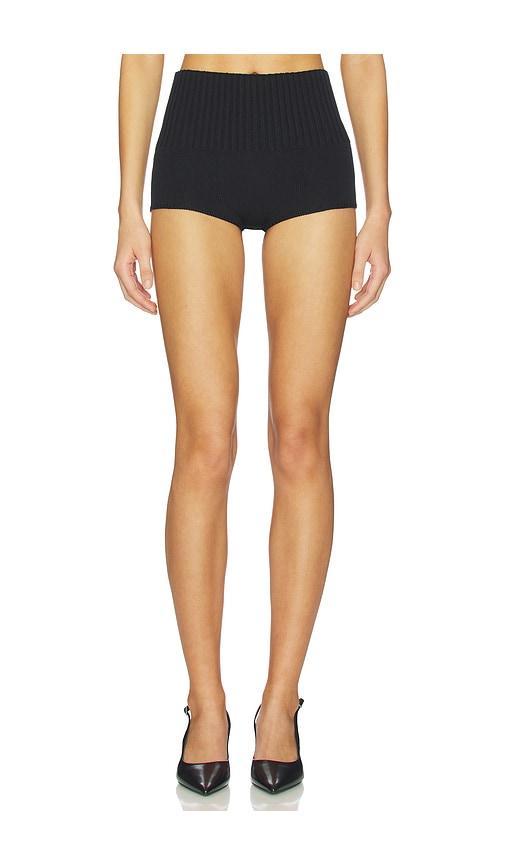 Lovers and Friends Lanney Knit Mini Short in Black by LOVERS&FRIENDS