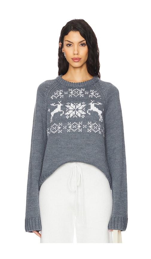 Lovers and Friends Leo Fairisle Sweater in Grey,White by LOVERS&FRIENDS