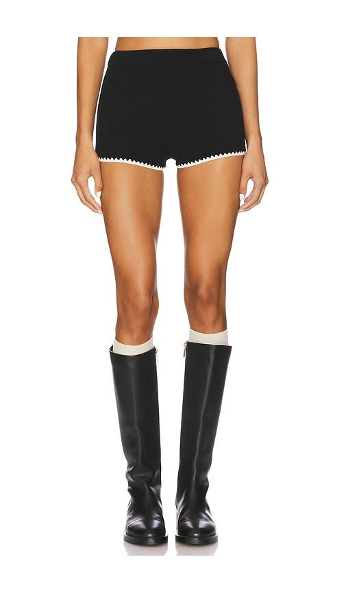 Lovers and Friends Lillie Knit Short in Black,White by LOVERS&FRIENDS