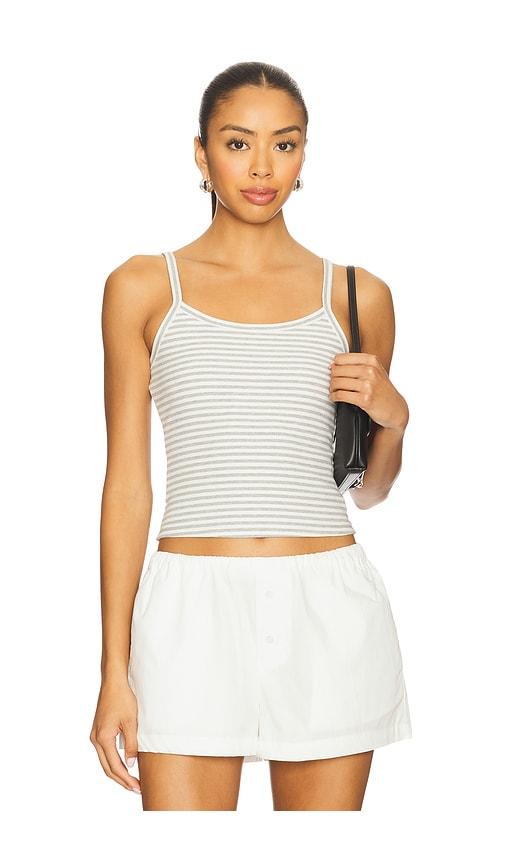 Lovers and Friends Lucy Tank Top in Light Grey,White by LOVERS&FRIENDS