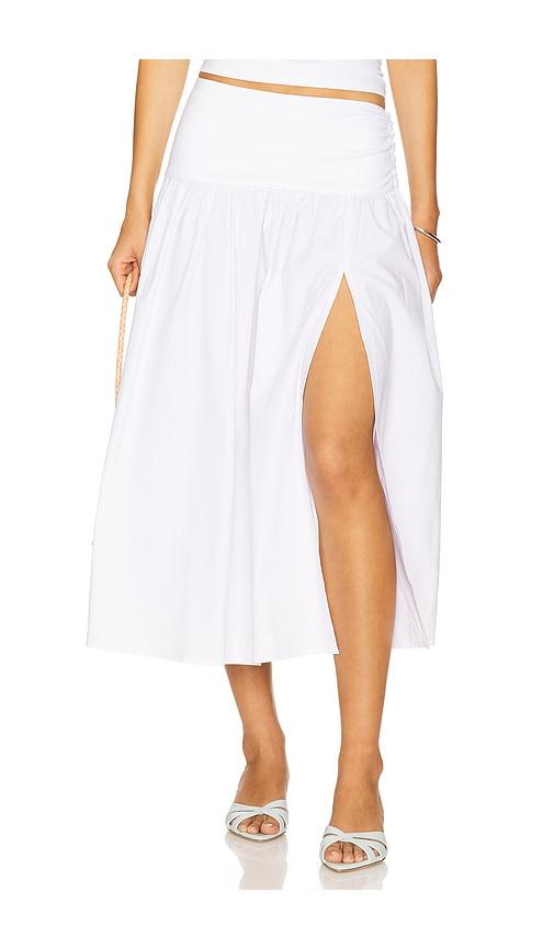Lovers and Friends Mac Midi Skirt in White by LOVERS&FRIENDS