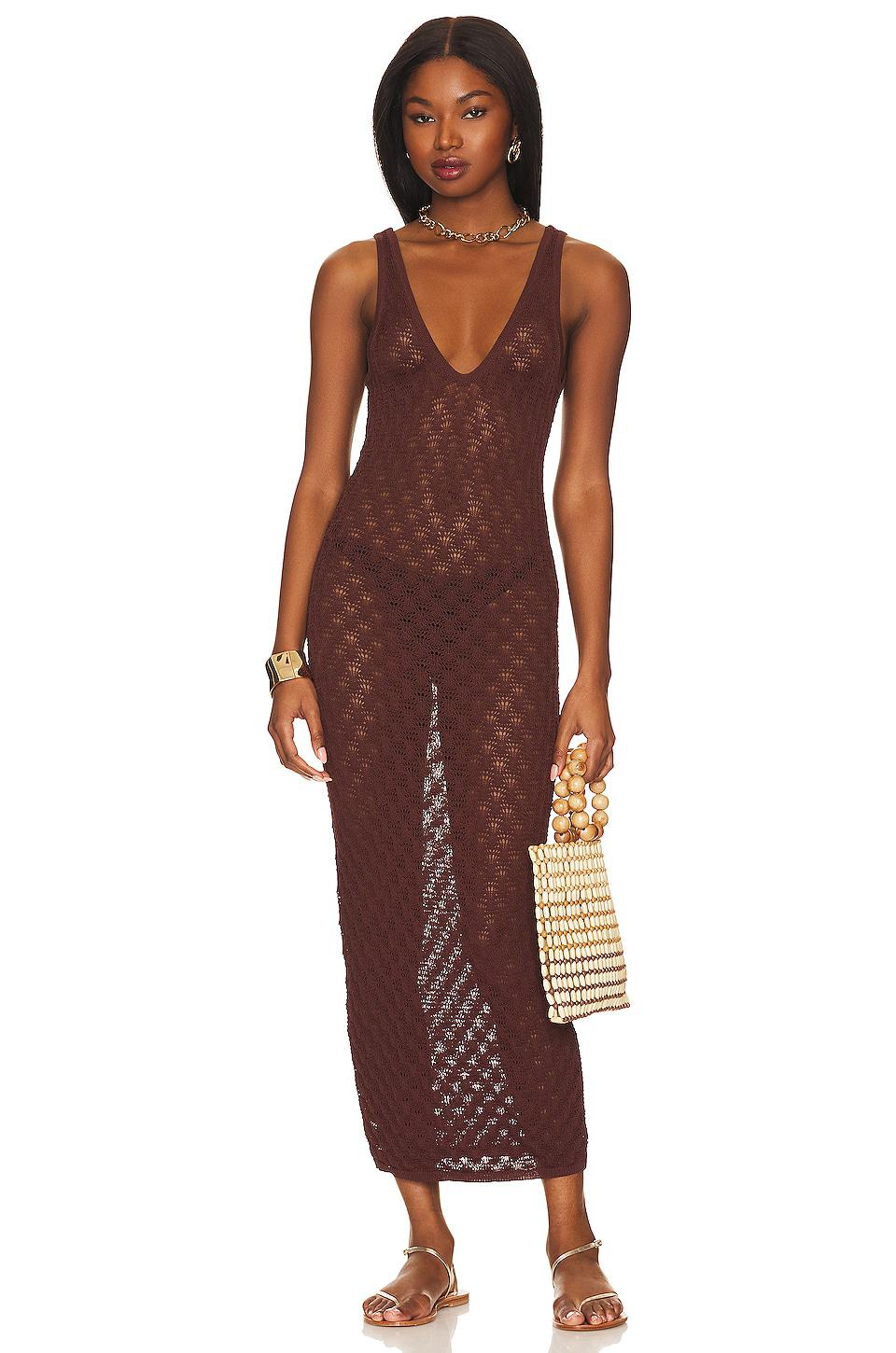 Lovers and Friends Manu Dress in Chocolate by LOVERS&FRIENDS