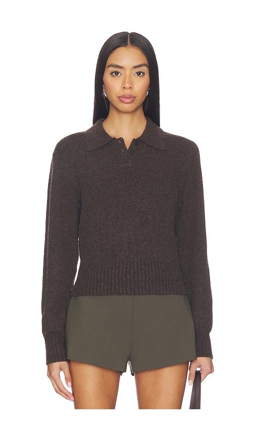 Lovers and Friends Mattelyn Polo Sweater in Brown by LOVERS&FRIENDS