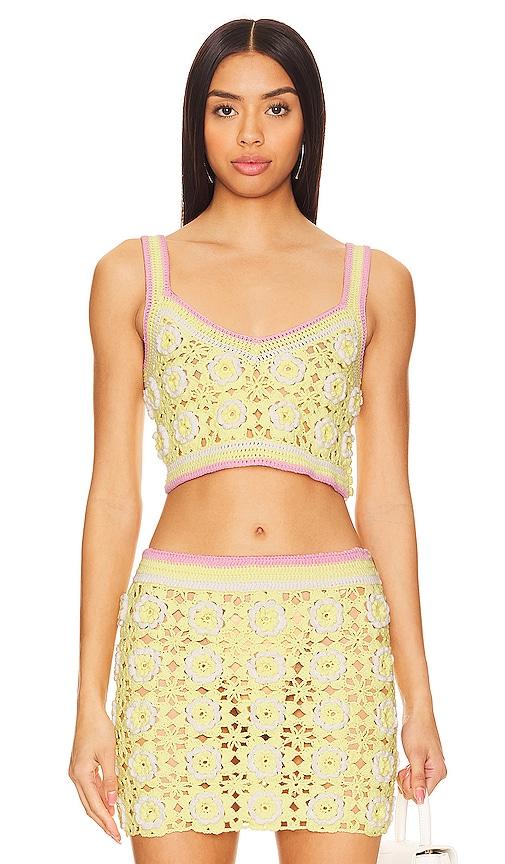 Lovers and Friends Meadow Crochet Top in Yellow by LOVERS&FRIENDS