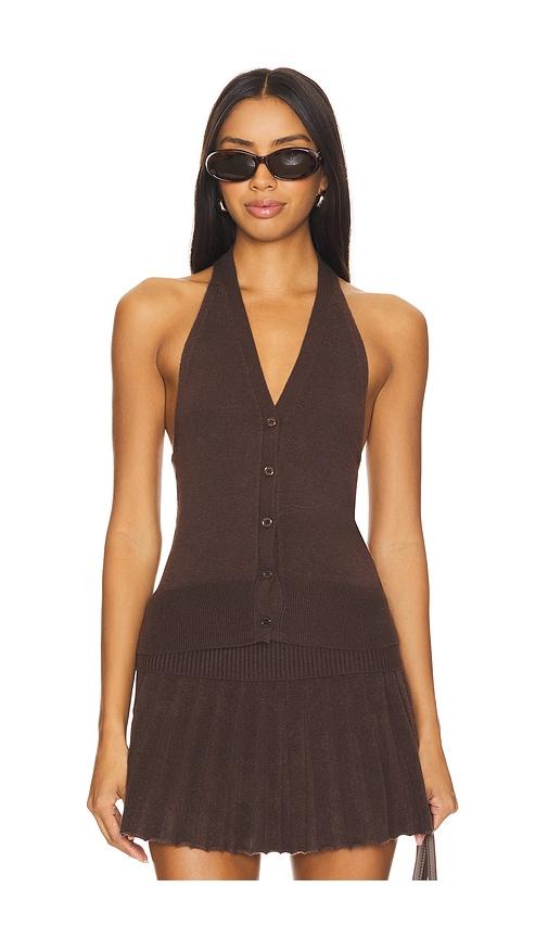 Lovers and Friends Milana Vest in Brown by LOVERS&FRIENDS