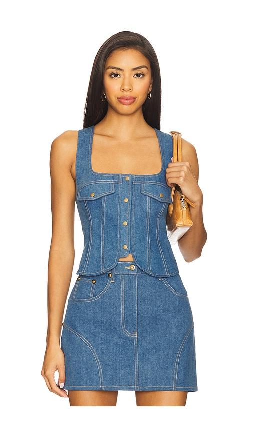 Lovers and Friends Mira Top in Blue by LOVERS&FRIENDS