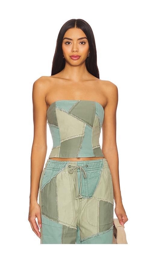 Lovers and Friends Nakita Corset Top in Slate by LOVERS&FRIENDS