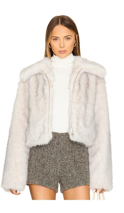 Lovers and Friends Nina Faux Fur Jacket in Ivory by LOVERS&FRIENDS