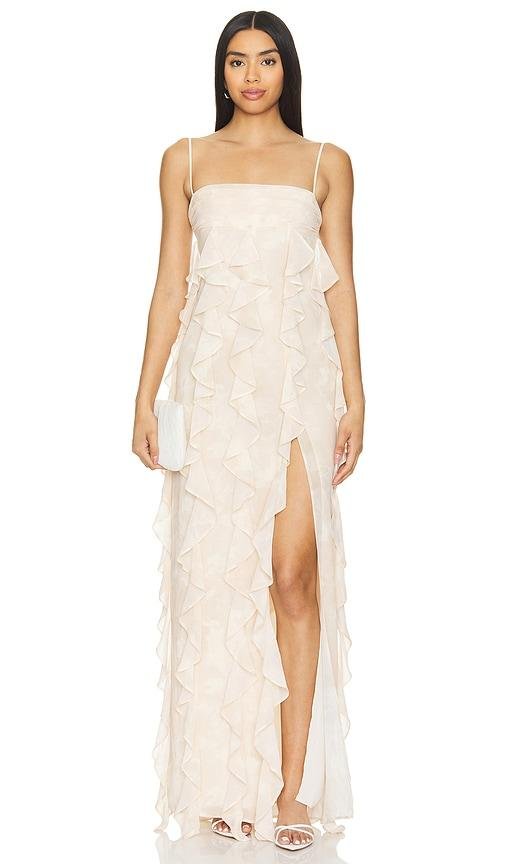 Lovers and Friends Noa Gown in Beige by LOVERS&FRIENDS