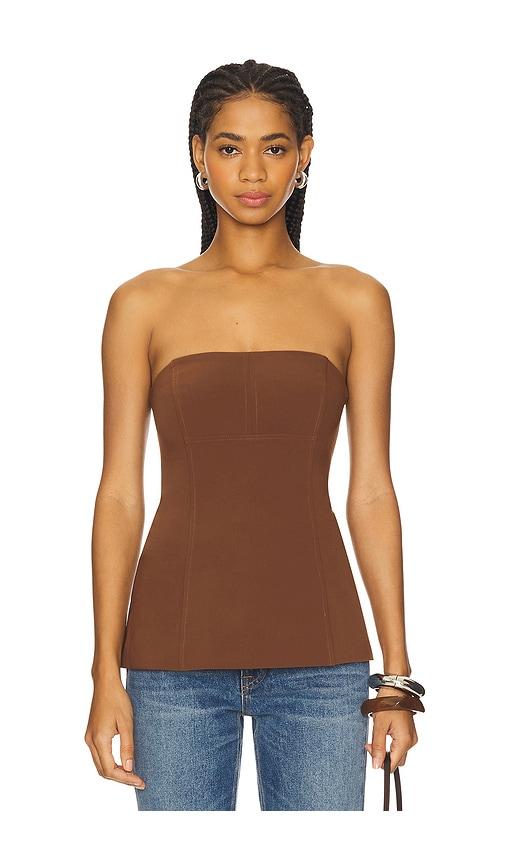 Lovers and Friends Noah Top in Brown by LOVERS&FRIENDS
