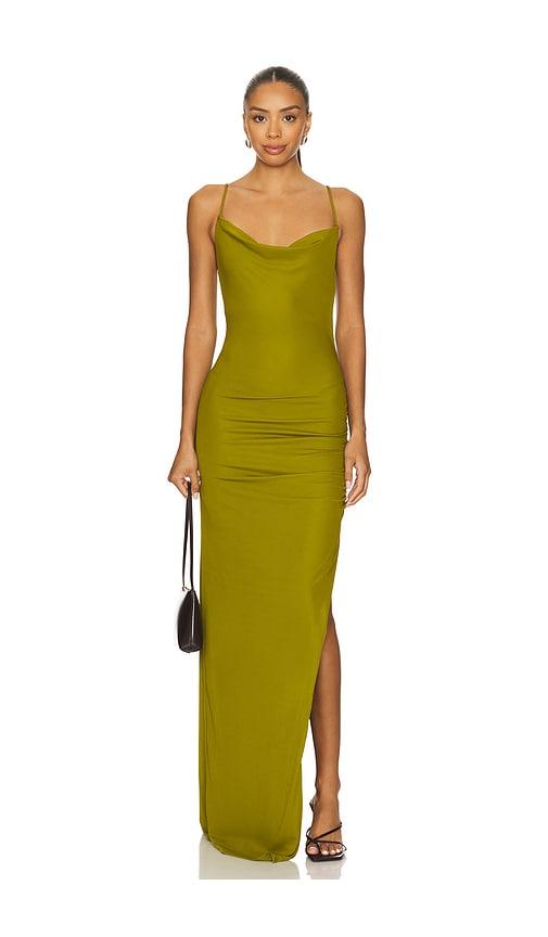 Lovers and Friends Odessa Gown in Olive by LOVERS&FRIENDS