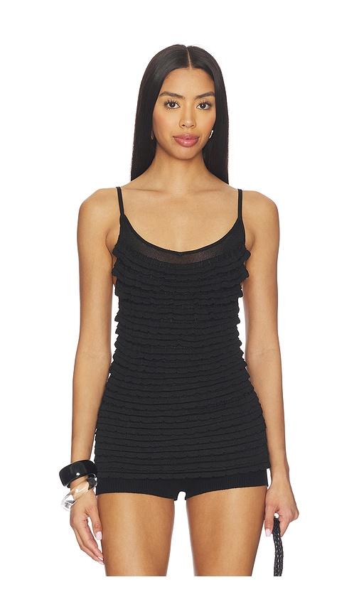 Lovers and Friends Oliviyah Wavy Knit Tank in Black by LOVERS&FRIENDS