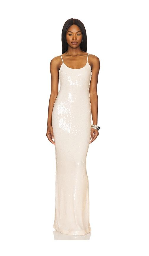 Lovers and Friends Rachel Gown in Neutral by LOVERS&FRIENDS