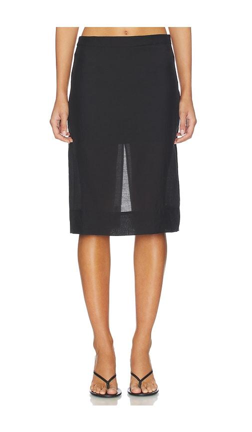 Lovers and Friends Rachel Midi Skirt in Black by LOVERS&FRIENDS