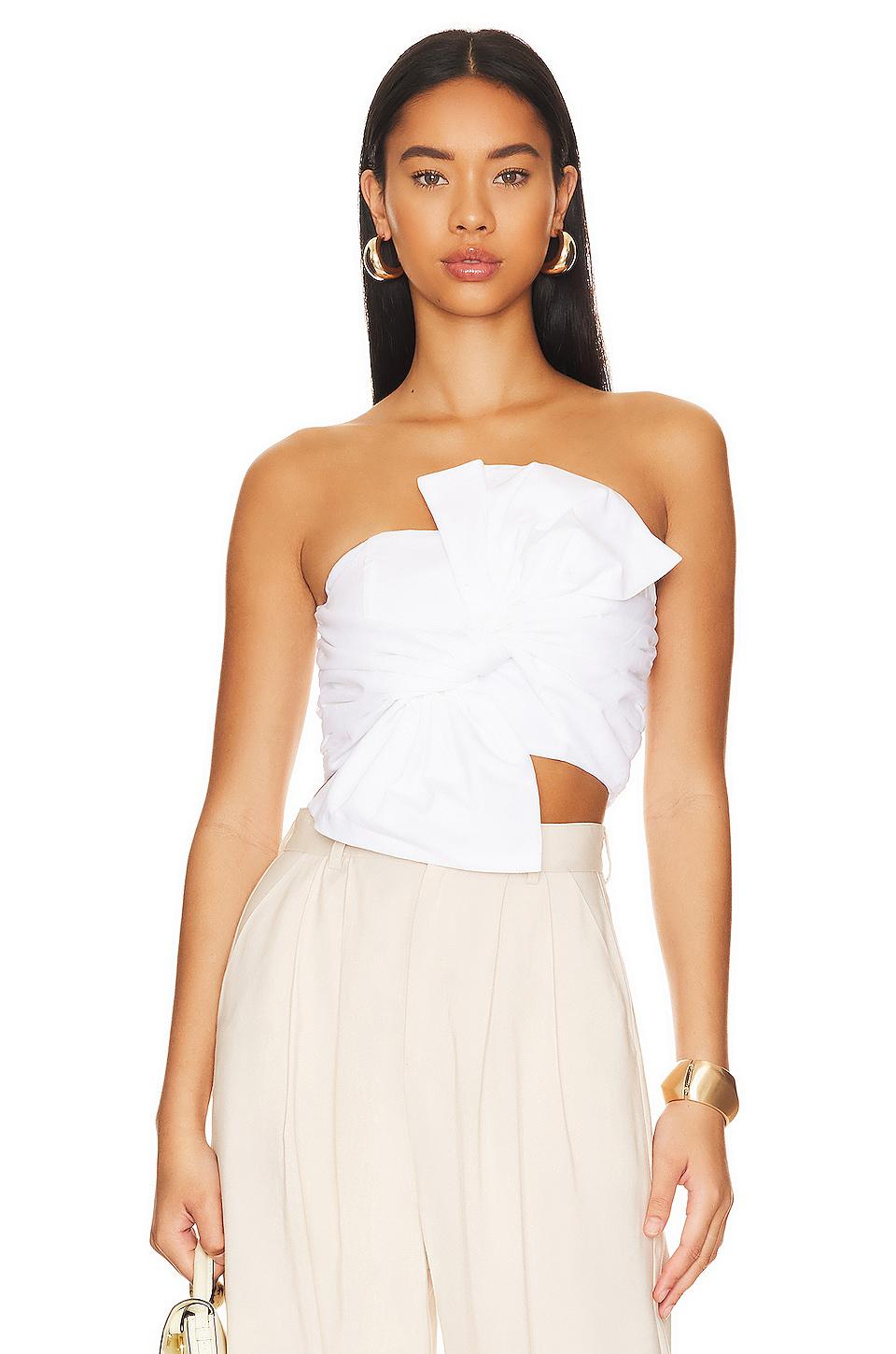 Lovers and Friends Rosalind Crop Top in White by LOVERS&FRIENDS