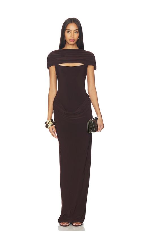Lovers and Friends Selene Gown in Chocolate by LOVERS&FRIENDS