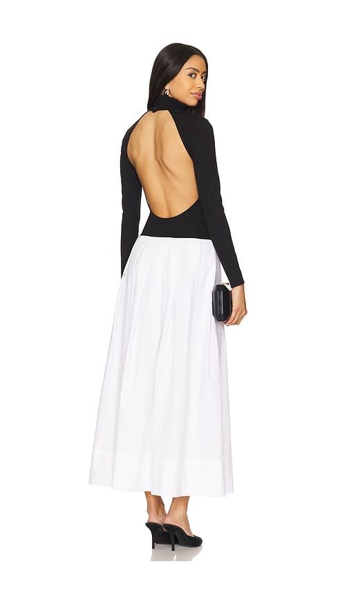 Lovers and Friends Sol Midi Dress in Black,White by LOVERS&FRIENDS