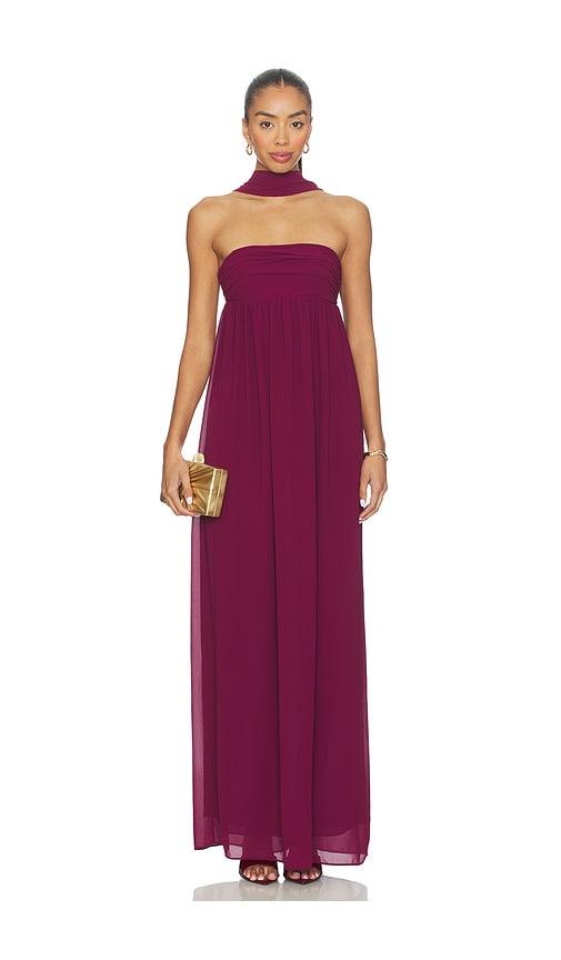 Lovers and Friends Soleil Gown in Wine by LOVERS&FRIENDS