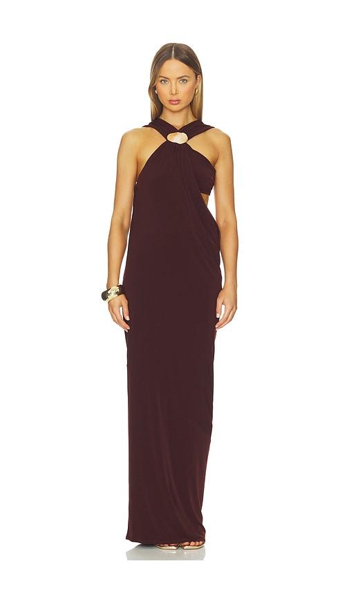 Lovers and Friends Sora Gown in Chocolate by LOVERS&FRIENDS