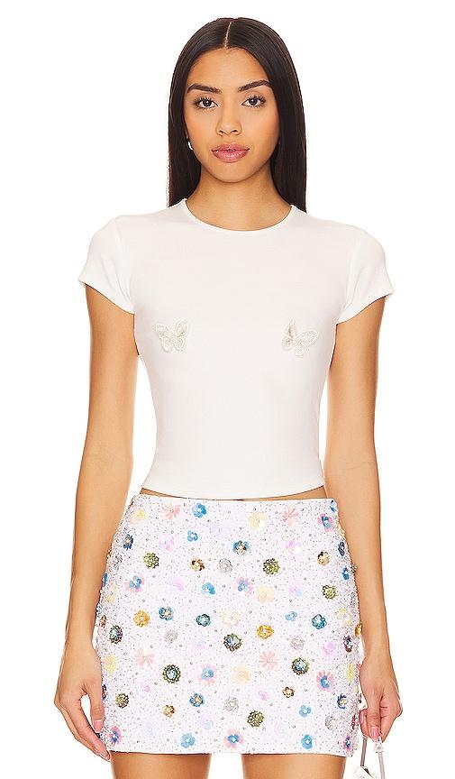 Lovers and Friends Stacey Tee in White by LOVERS&FRIENDS
