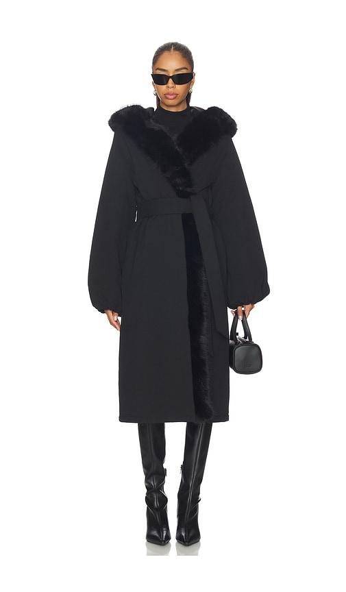 Lovers and Friends Susanna Faux Fur Coat in Black by LOVERS&FRIENDS