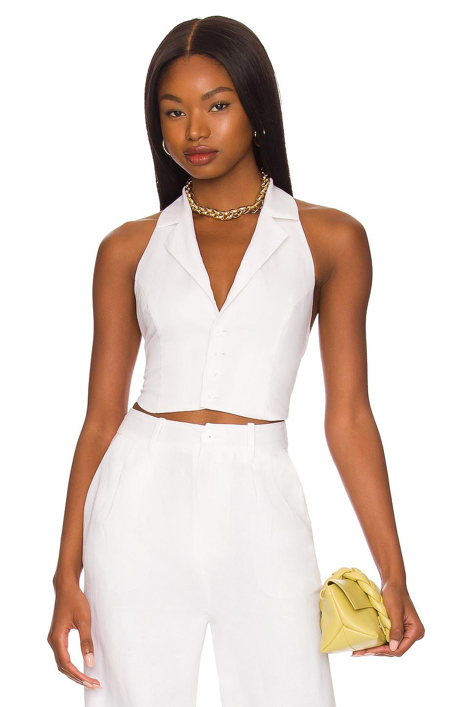 Lovers and Friends Sydney Vest in White by LOVERS&FRIENDS