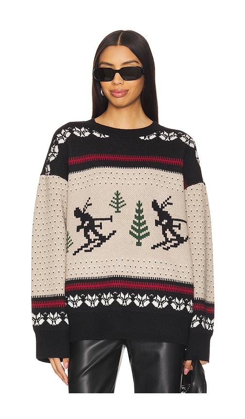 Lovers and Friends Theo Fairisle Sweater in Black by LOVERS&FRIENDS