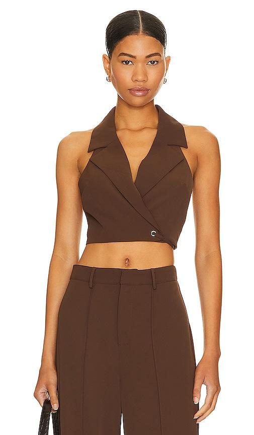 Lovers and Friends Tory Top in Brown by LOVERS&FRIENDS