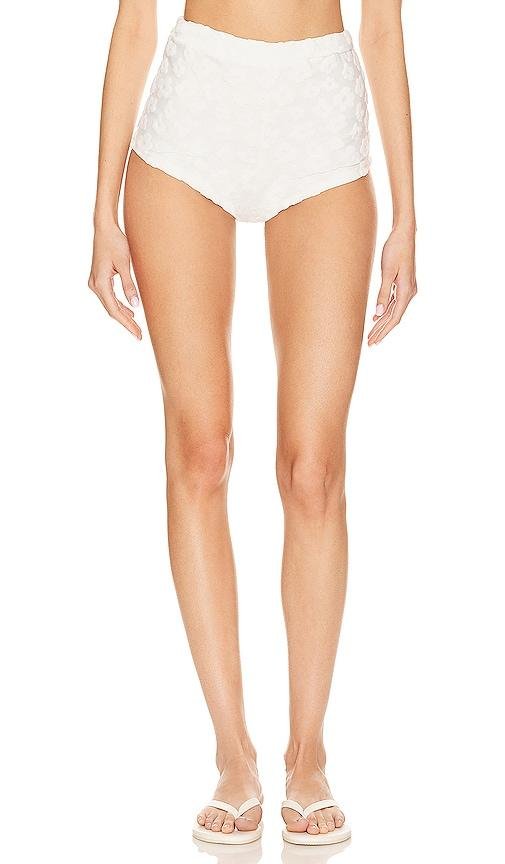 Lovers and Friends Vacation Blues High Waist Short in White by LOVERS&FRIENDS