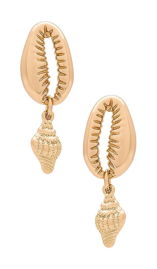 Lovers and Friends Ziggy Earrings in Metallic Gold by LOVERS&FRIENDS