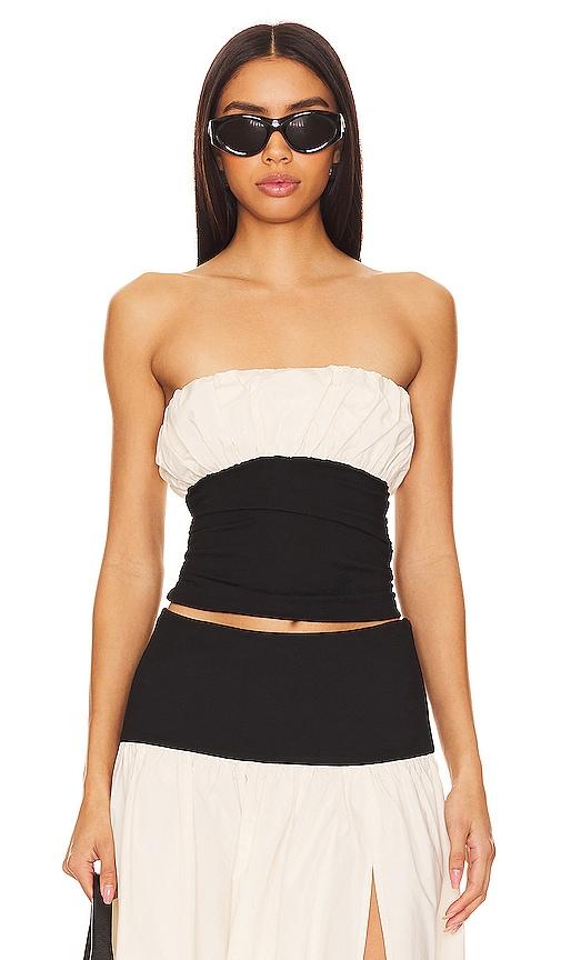 Lovers and Friends x Anja DujakoviÄ Mac Tube Top in Black, White by LOVERS&FRIENDS