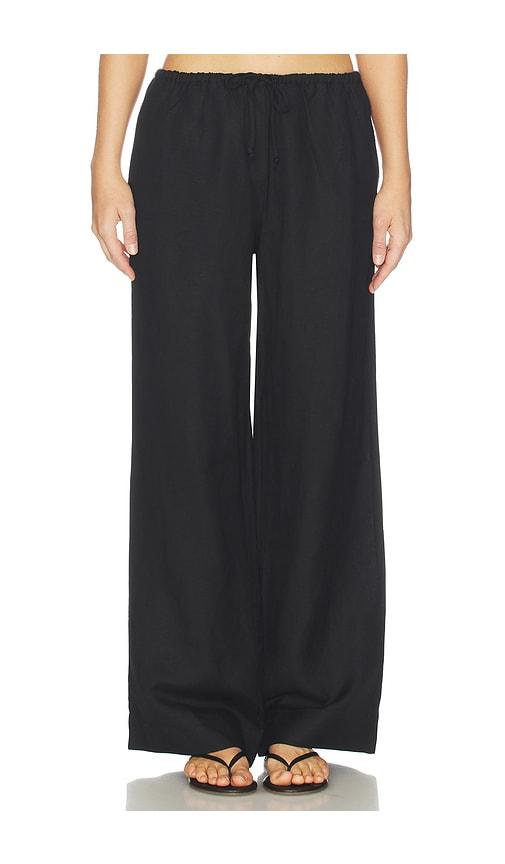 Lovers and Friends x Ivana Ramirez Lexa Linen Pant in Black by LOVERS&FRIENDS