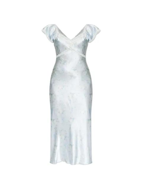 Eline lace floral-print maxi  dress by LOVESHACKFANCY