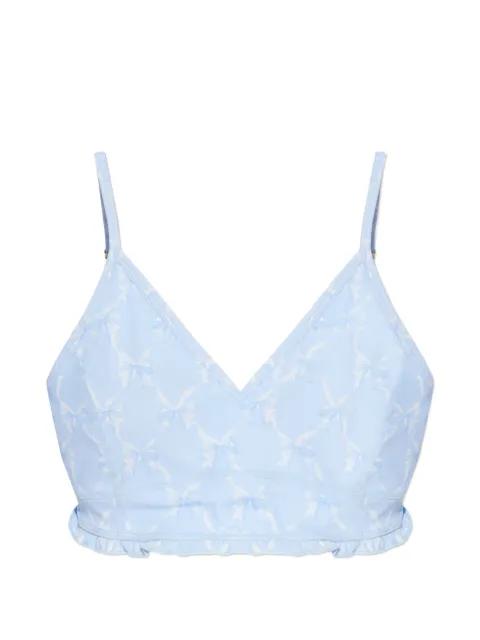 Erza ruffled bow top by LOVESHACKFANCY