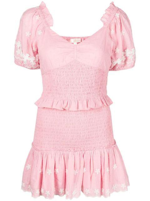 Jarraj smocked-detail dress by LOVESHACKFANCY