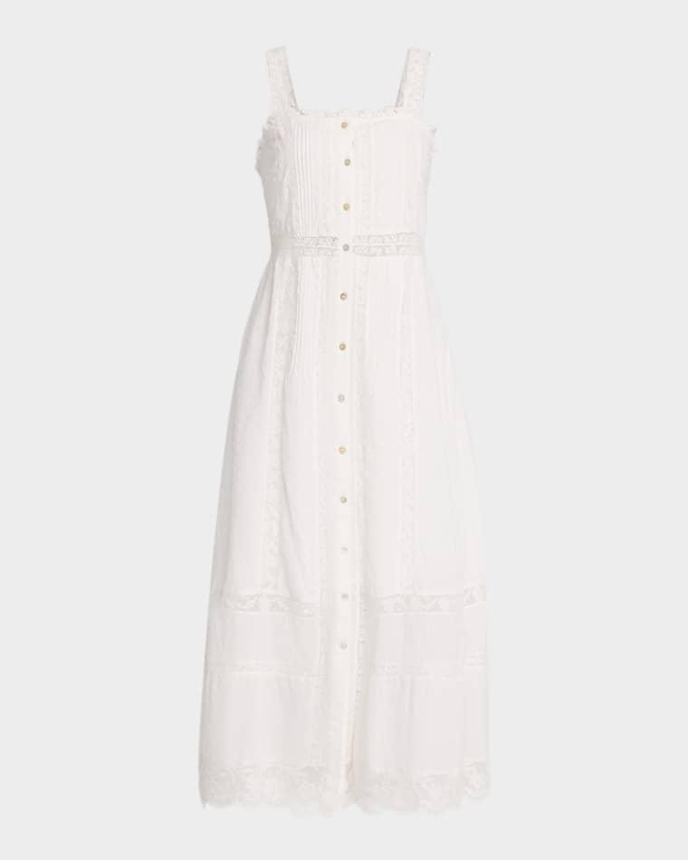 Judalon Cotton Midi Dress by LOVESHACKFANCY Judalon Cotton Midi Dress by LOVESHACKFANCY