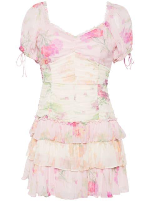 Jupe floral-print minidress by LOVESHACKFANCY