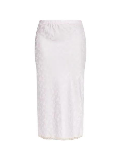 Kalo bow jacquard maxi skirt by LOVESHACKFANCY