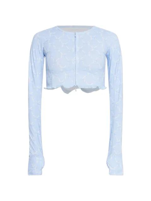 Laudie ruffle long-sleeve top by LOVESHACKFANCY