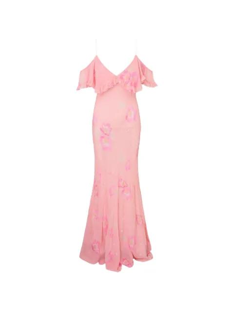 Librae ruffled floral maxi dress by LOVESHACKFANCY