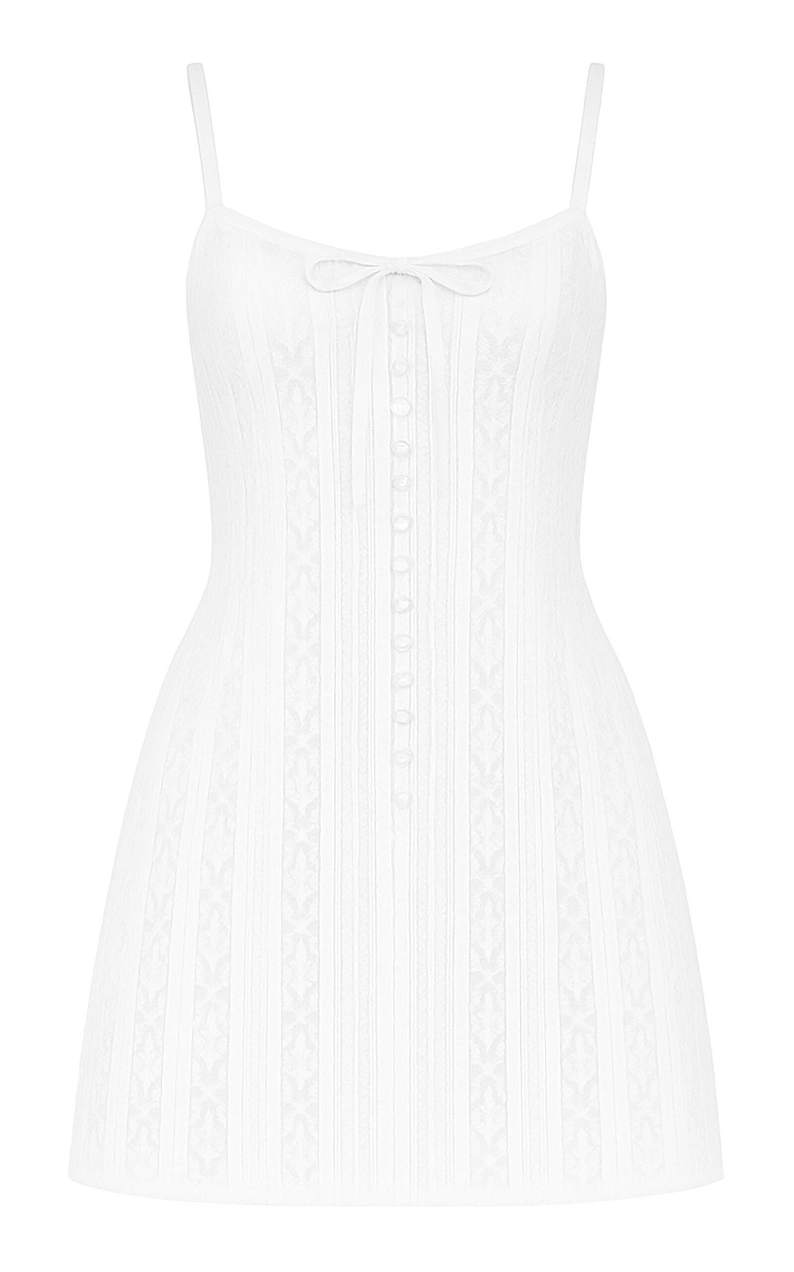 LoveShackFancy Aster Lace-Detailed Mini Dress - Moda Operandi by LOVESHACKFANCY