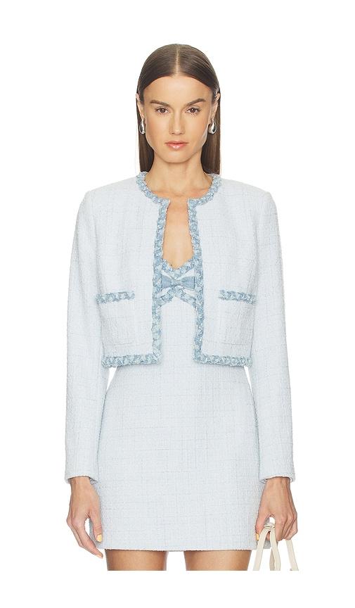 LoveShackFancy Azula Jacket in Baby Blue by LOVESHACKFANCY