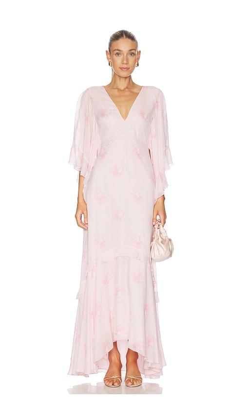 LoveShackFancy Brinley Dress in Rose by LOVESHACKFANCY