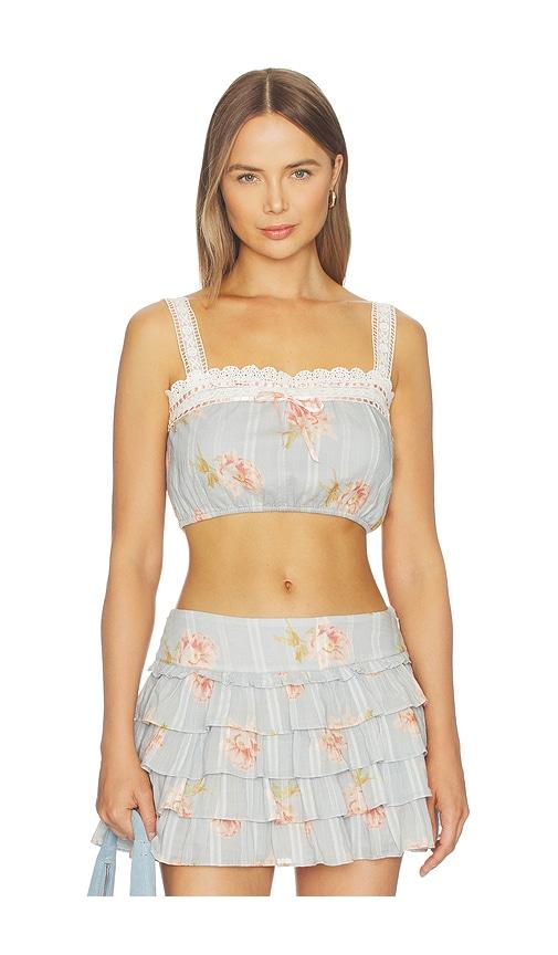 LoveShackFancy Broca Top in Blue by LOVESHACKFANCY