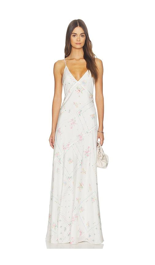 LoveShackFancy Castilla Dress in White by LOVESHACKFANCY