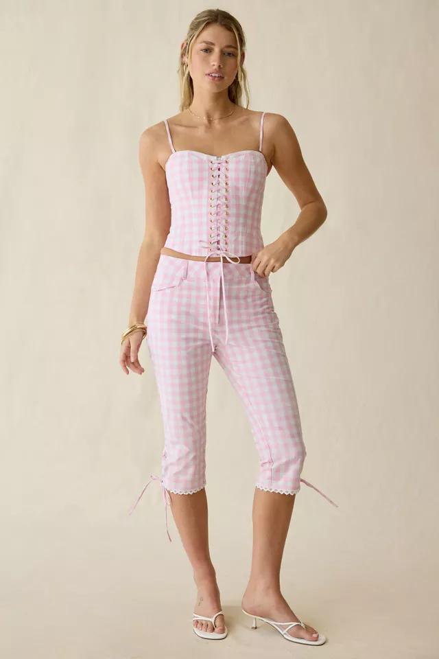 LoveShackFancy Elarose Gingham Capri Pants by LOVESHACKFANCY