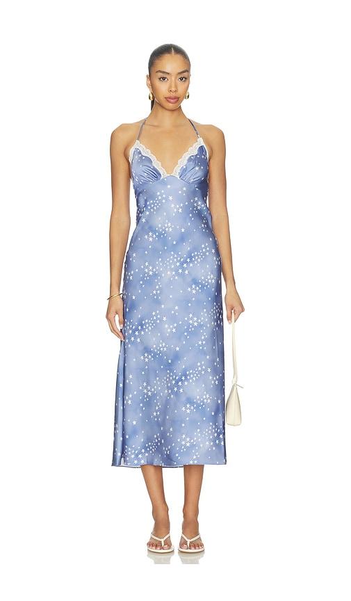 LoveShackFancy Evania Dress in Blue by LOVESHACKFANCY