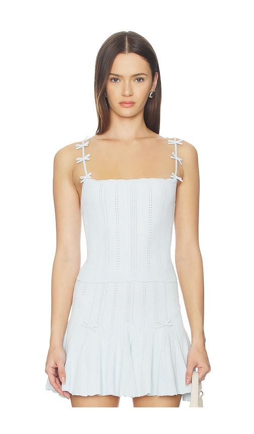 LoveShackFancy Garrett Top in White by LOVESHACKFANCY