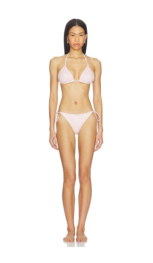 LoveShackFancy Harbor Bikini in Pink by LOVESHACKFANCY