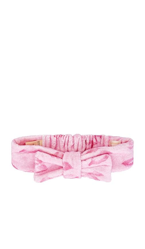 LoveShackFancy Headband With Bow in Bubblegum Valentine by LOVESHACKFANCY